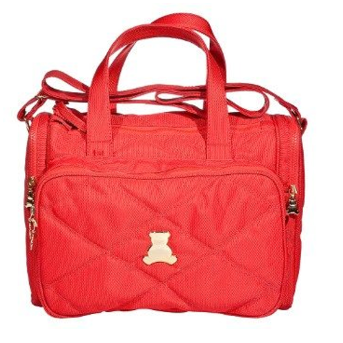 Bolsa maternidade de transpassar em nylon vermelha Bolsa maternidade de transpassar em nylon vermelha